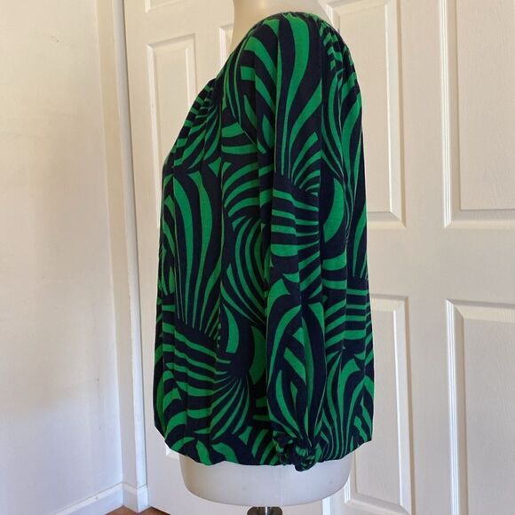 Michael Kors Elastic around Hem&Sleeves Scoop Neck Top - Picture 2 of 5